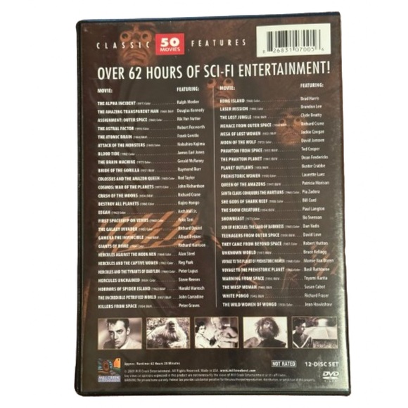 NEW Sci-Fi Classics 50 Movies 12 Disc DVD Anniversary Edition - Picture 2 of 3
